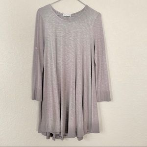 Alter’d State Tan Beige Long Sleeve Swing Dress